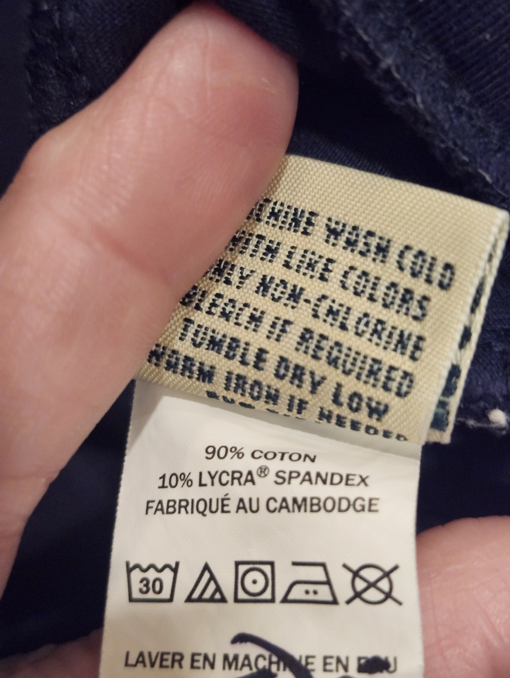 L.L.Bean Petite Navy Pull-On Pants Small Petite Stretch Straight Leg Minimalist - Picture 8 of 8